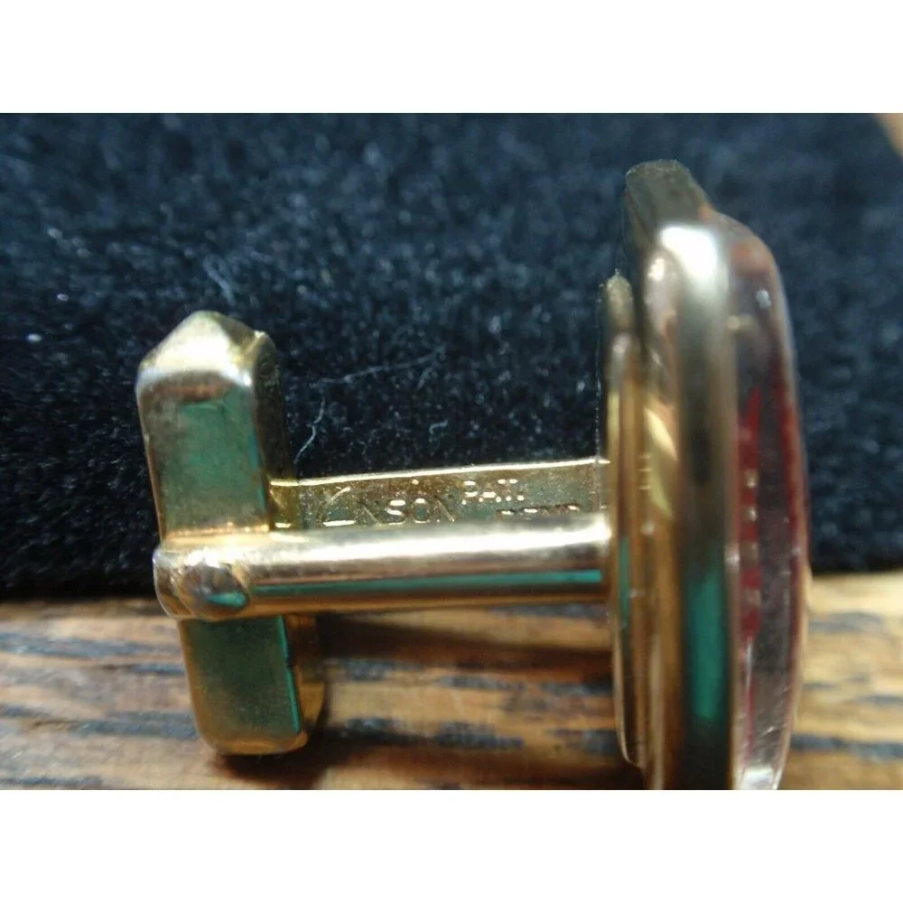 Anson Lucite and Metal Fishing Lure Cuff Links